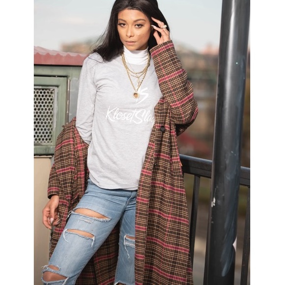 wild fable Jackets & Blazers - Wild Fable Plaid Oversized Button-Front Wool Coat